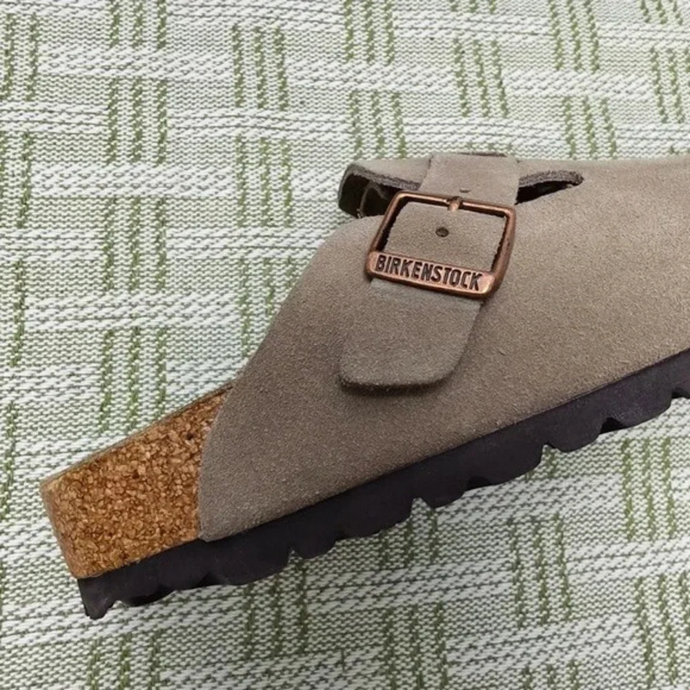 🎁Women's Birkenstock Boston Clogs - Taupe Suede, Narrow Fit